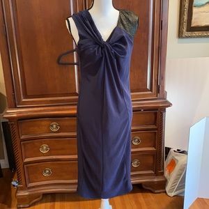 Poleci Silk Asymmetrical Bias Cut dress Size 2